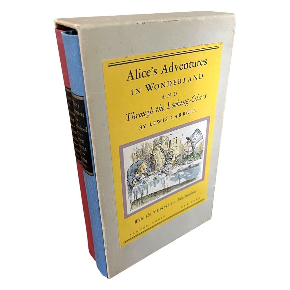 Vintage Alice's Adventures in Wonerland & Through the Looking-Glass Lewis